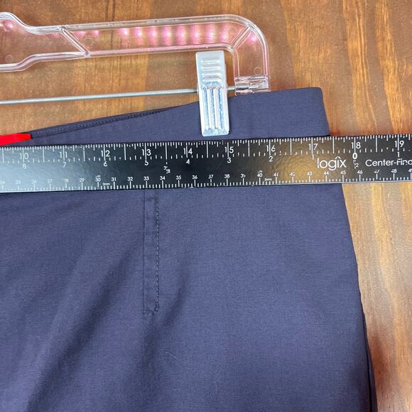 Zac Posen Womens Pants Blue Z Spoke Straight Leg Pleated Designer Career 12 - Picture 4 of 11